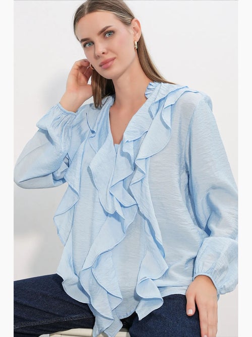 Camisa de mujer de viscosa y nailon bdart - Kiabi Camisa de mujer de viscosa y nailon bdart - Kiabi