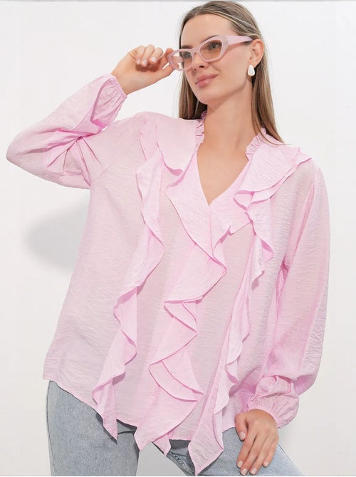 Camisa de mujer de viscosa y nailon bdart - Kiabi Camisa de mujer de viscosa y nailon bdart - Kiabi