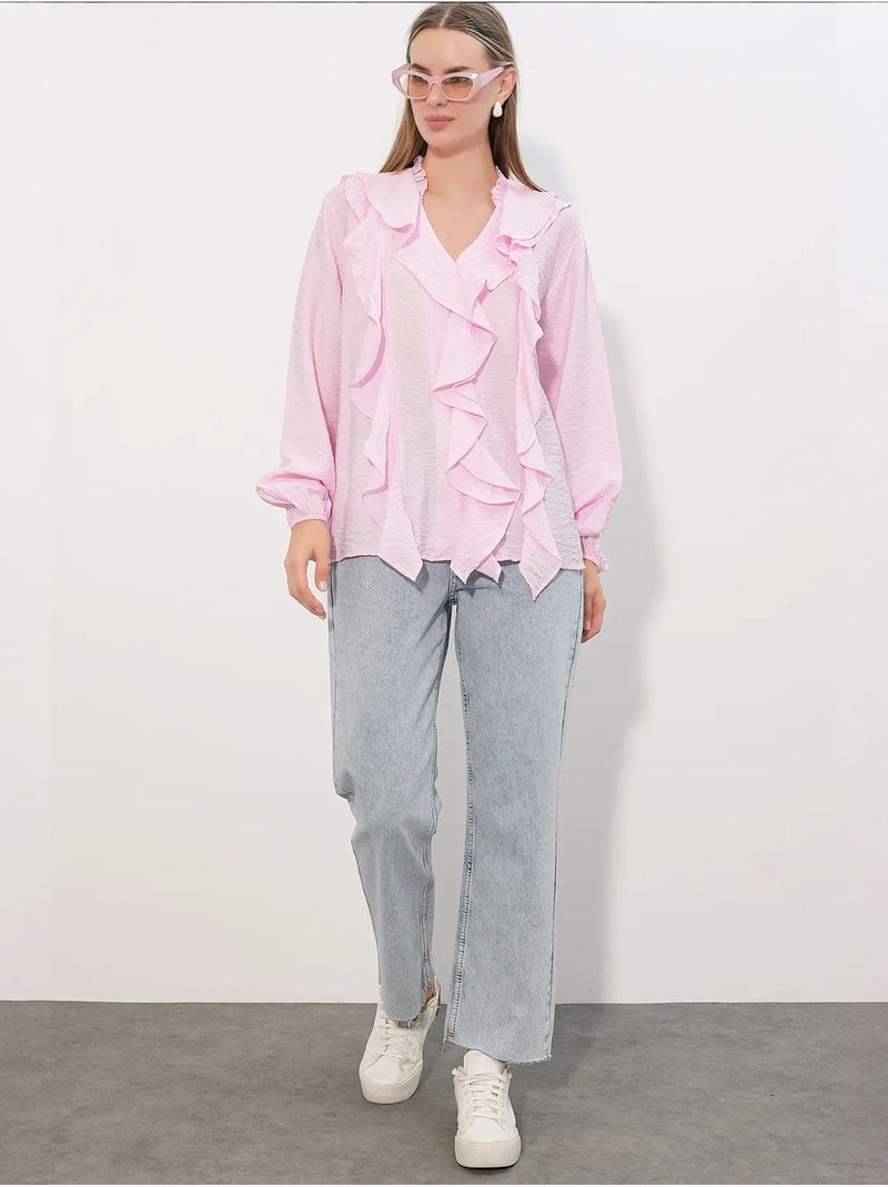Camisa de mujer de viscosa y nailon bdart Rosa - Kiabi