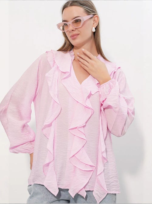 Camisa de mujer de viscosa y nailon bdart - Kiabi Camisa de mujer de viscosa y nailon bdart - Kiabi