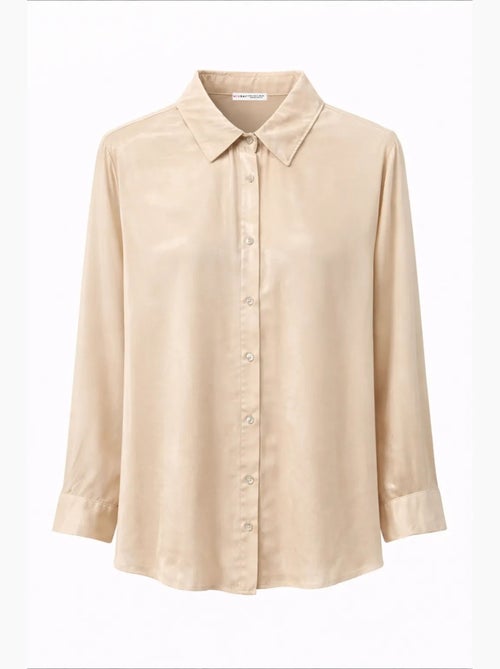 Camisa de mujer de viscosa y poliéster mixray - Kiabi Camisa de mujer de viscosa y poliéster mixray - Kiabi