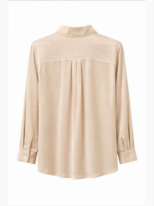 Camisa de mujer de viscosa y poliéster mixray - Kiabi Camisa de mujer de viscosa y poliéster mixray - Kiabi