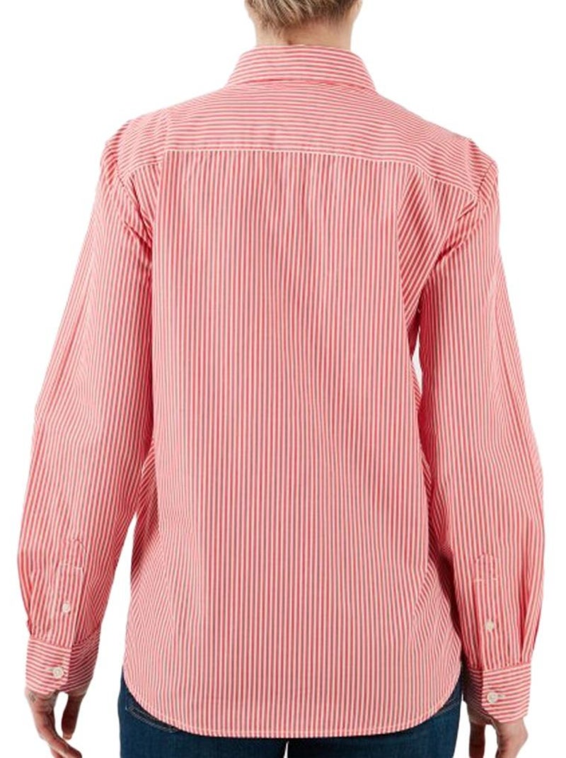Camisa de Mujer Tommy Hilfiger a Rayas Finas Rojo - Kiabi