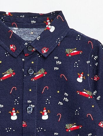 Camisa de Navidad all-over de algodón