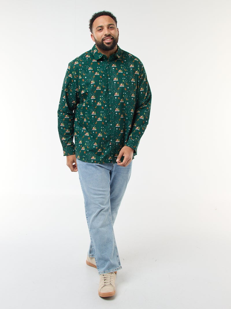Camisa de Navidad con estampado Verde - Kiabi