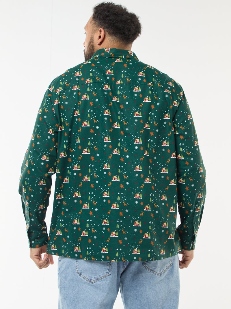 Camisa de Navidad con estampado Verde - Kiabi