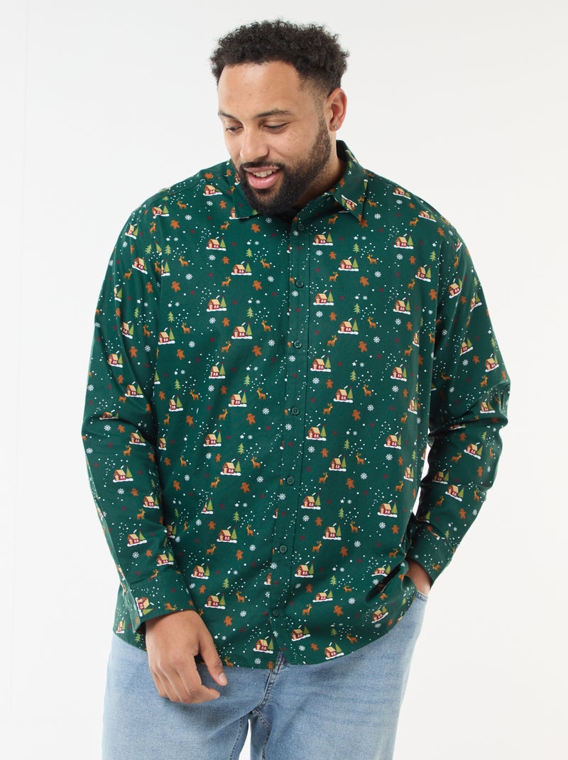 Camisa de Navidad con estampado Verde - Kiabi