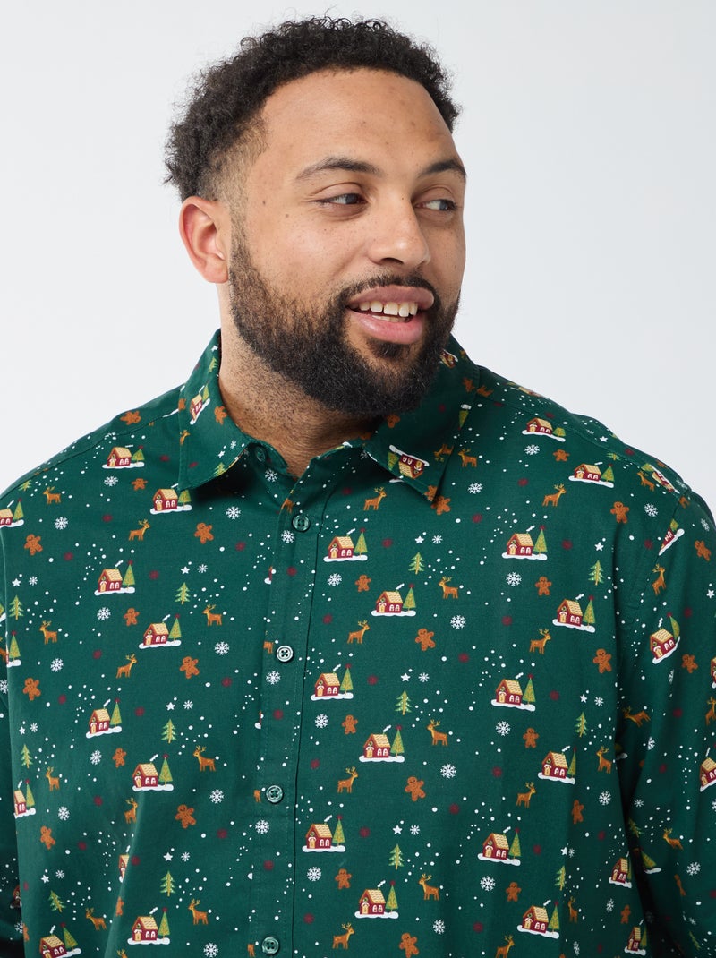 Camisa de Navidad con estampado Verde - Kiabi