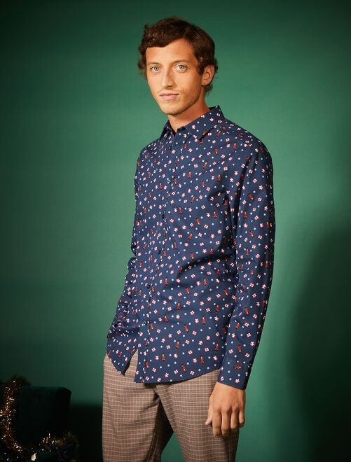 Camisa navideña online hombre