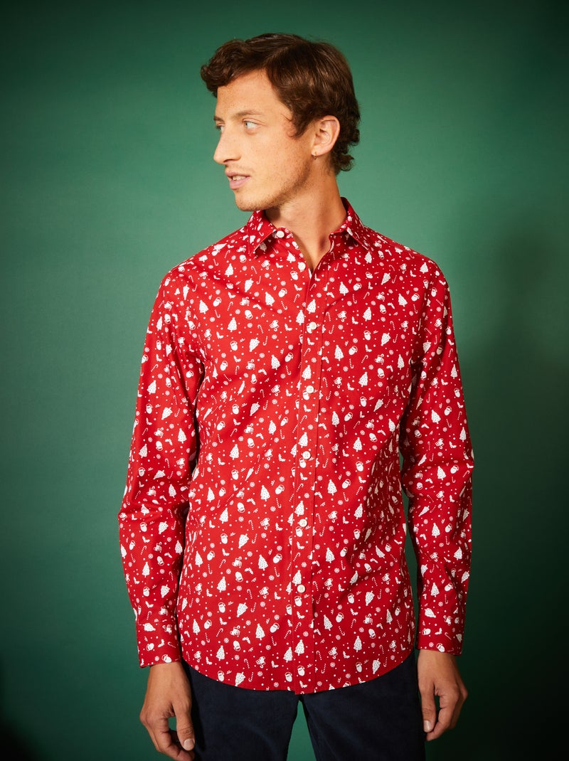 Camisa de Navidad con estampados ROJO - Kiabi