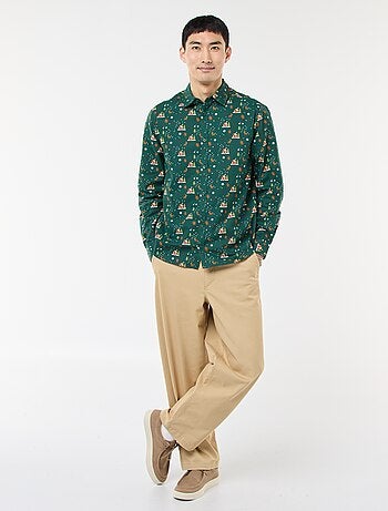 Camisa de Navidad estampada