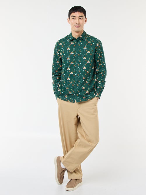 Camisa de Navidad estampada - Kiabi