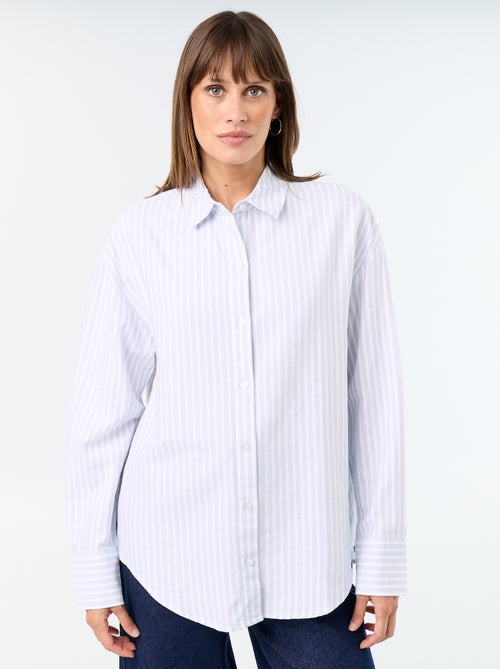 Camisa de oxford con cuello camisero - Kiabi Camisa de oxford con cuello camisero - Kiabi