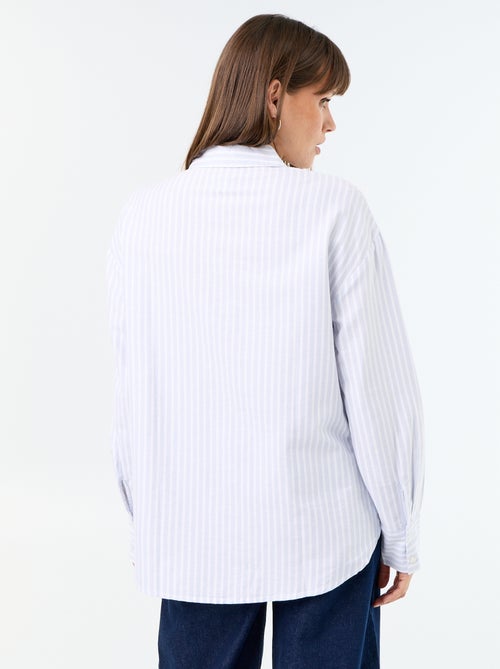 Camisa de oxford con cuello camisero - Kiabi Camisa de oxford con cuello camisero - Kiabi