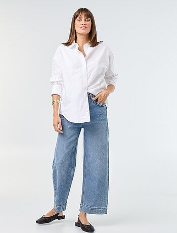 Camisa de oxford con cuello camisero