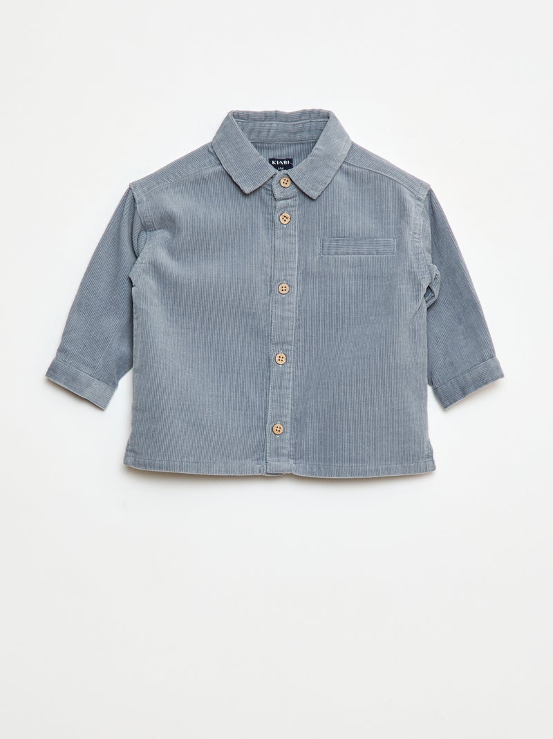Camisa de pana Azul - Kiabi