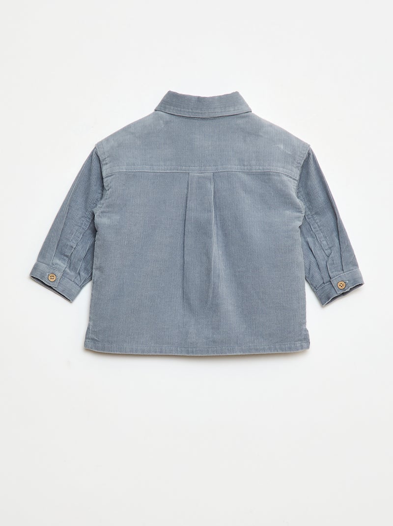 Camisa de pana Azul - Kiabi
