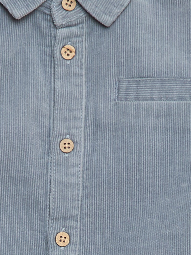 Camisa de pana Azul - Kiabi