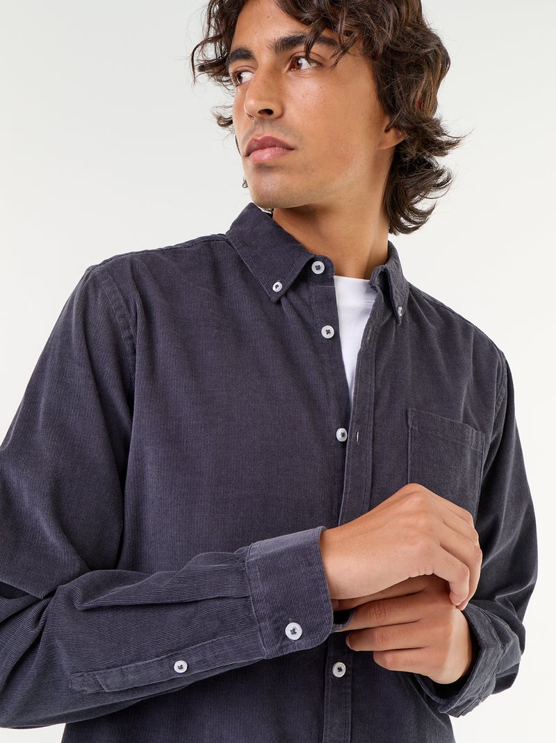 Camisa de pana Azul - Kiabi