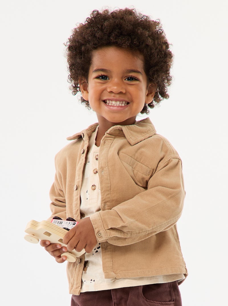 Camisa de pana Beige - Kiabi