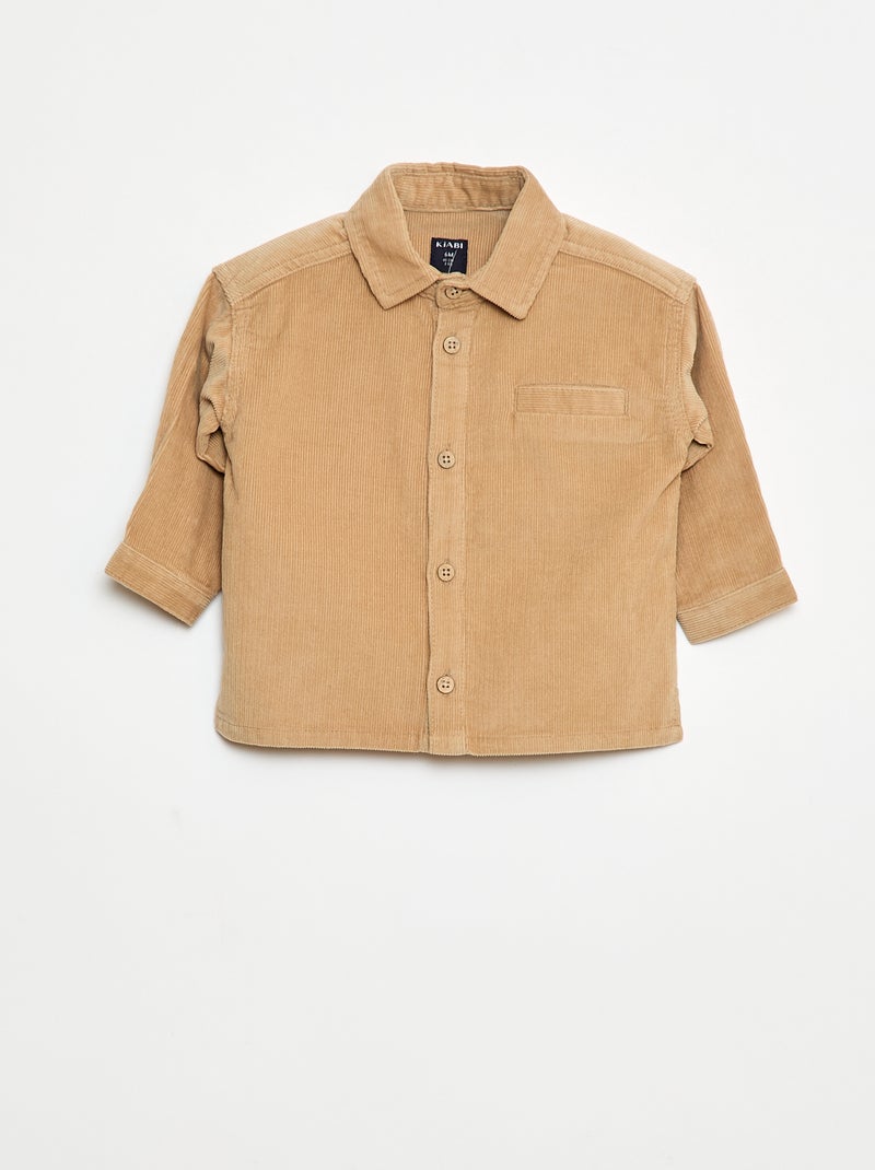 Camisa de pana Beige - Kiabi
