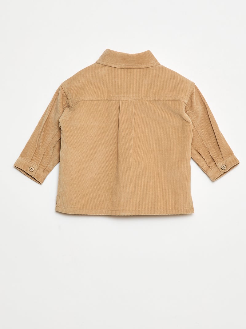 Camisa de pana Beige - Kiabi