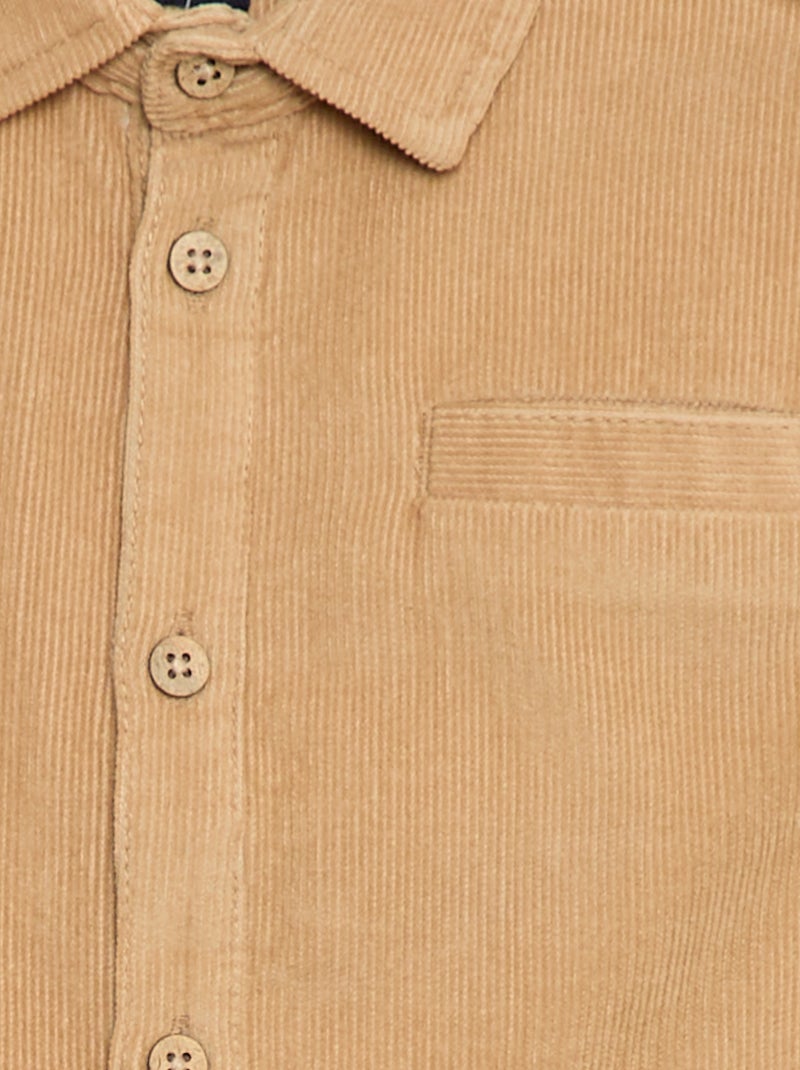 Camisa de pana Beige - Kiabi