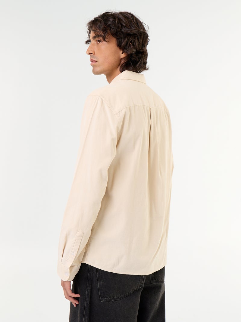 Camisa de pana Beige - Kiabi
