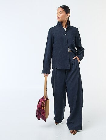 Camisa de terciopelo lisa