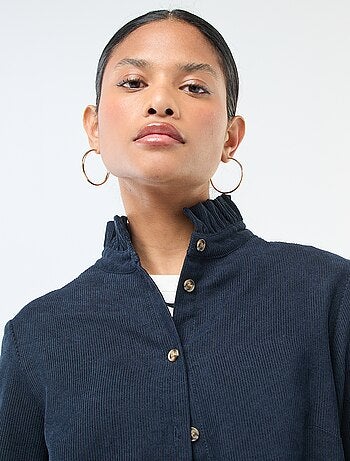 Camisa de terciopelo lisa