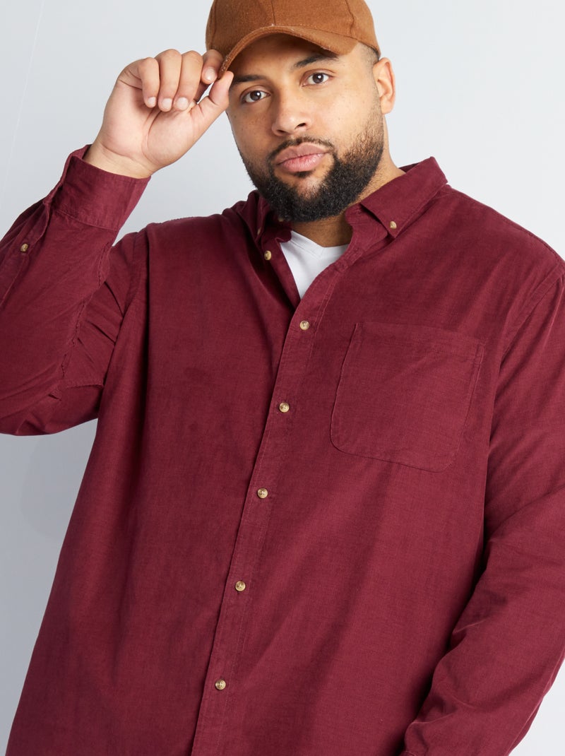 Camisa de pana ROJO - Kiabi