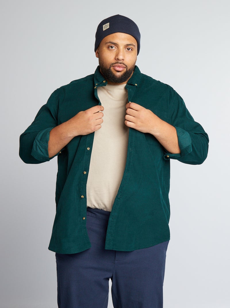 Camisa de pana VERDE - Kiabi