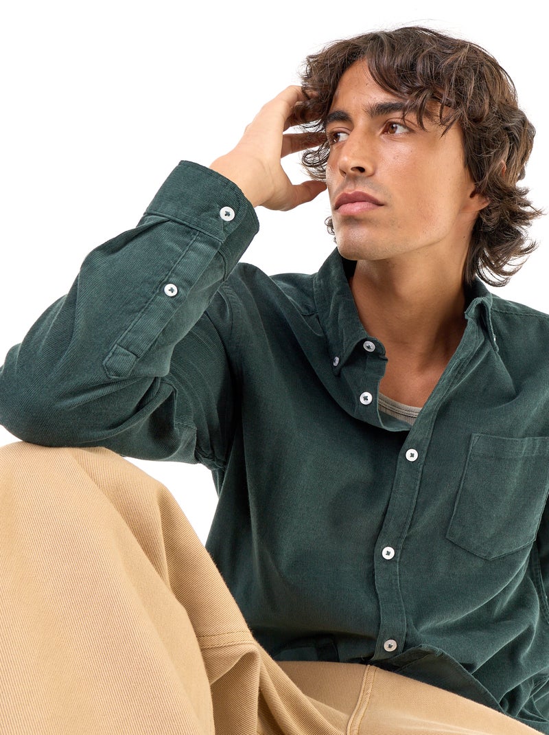 Camisa de pana Verde - Kiabi