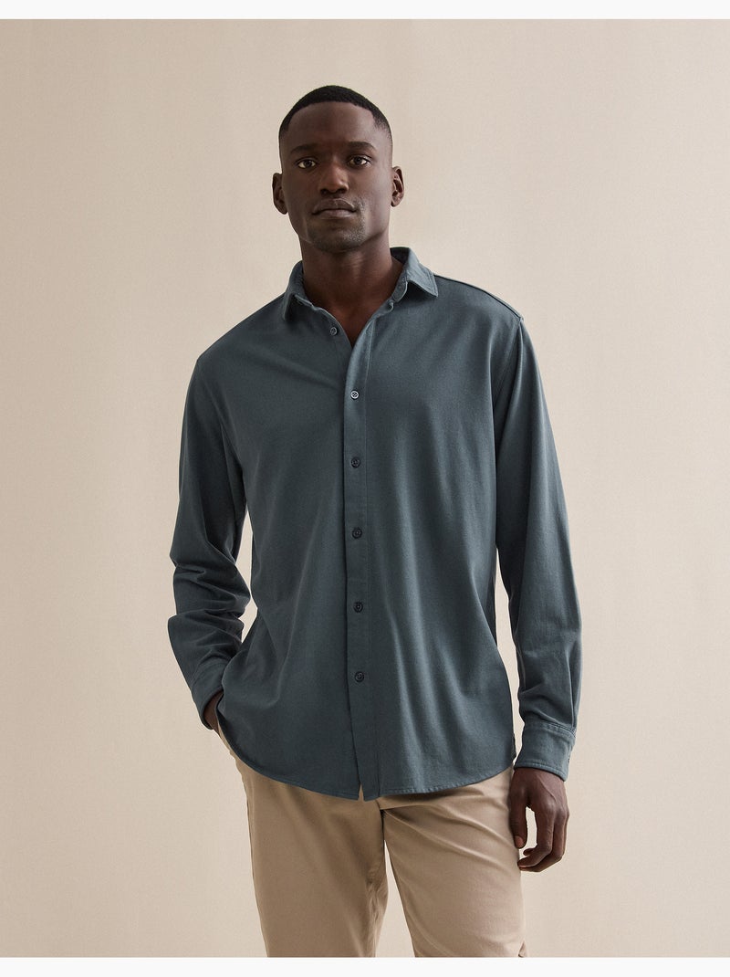 Camisa de Piqué, MO Fashion Azul - Kiabi