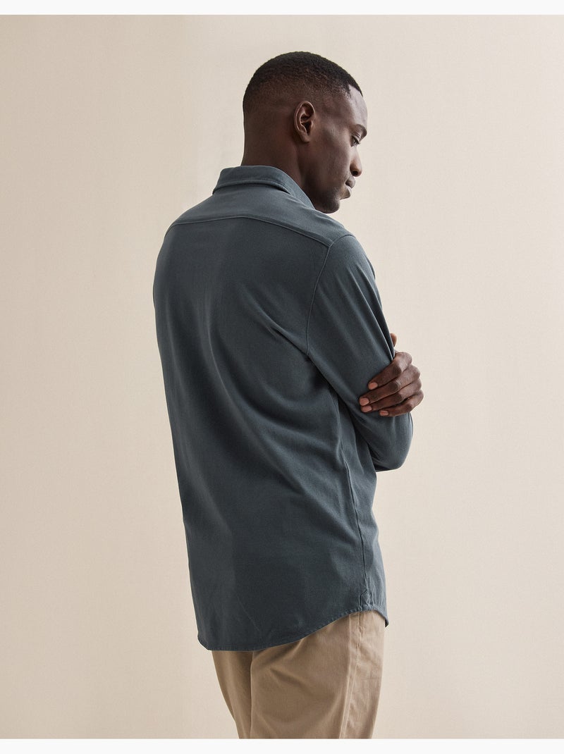 Camisa de Piqué, MO Fashion Azul - Kiabi