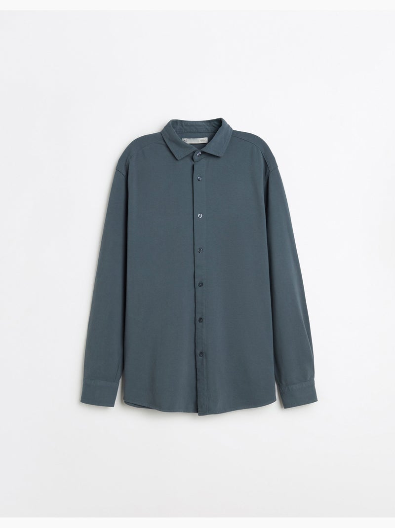 Camisa de Piqué, MO Fashion Azul - Kiabi