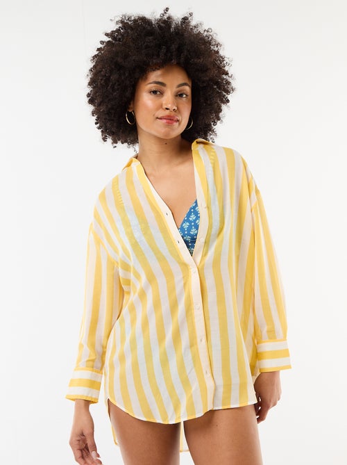Camisa de playa fluida estampada - Kiabi