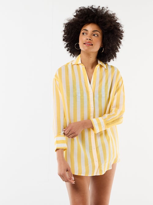 Camisa de playa fluida estampada - Kiabi