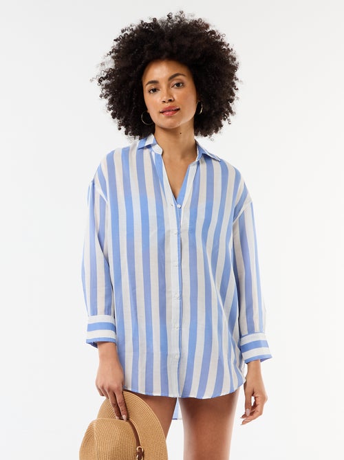 Camisa de playa fluida estampada - Kiabi