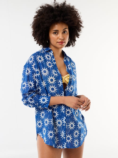 Camisa de playa fluida estampada - Kiabi