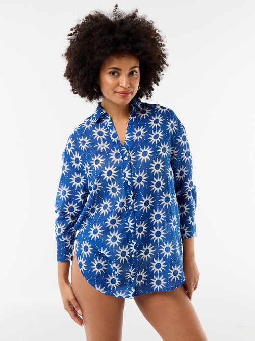 Camisa de playa fluida estampada - Kiabi
