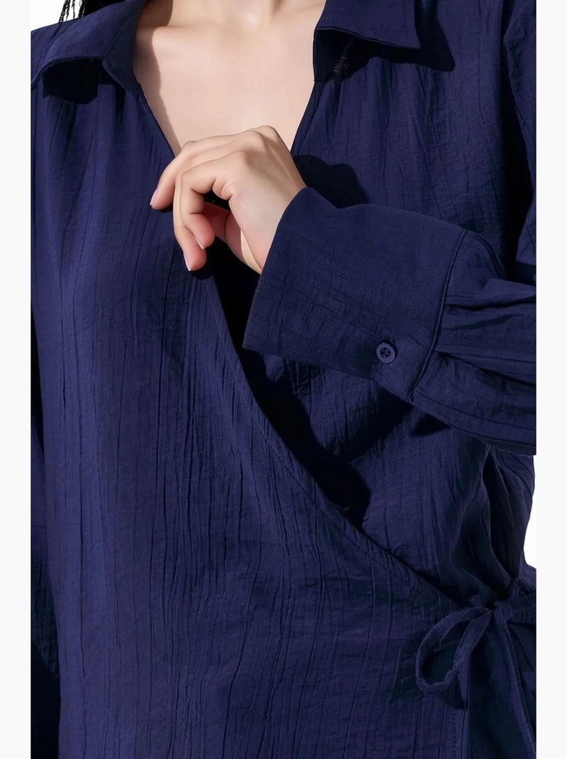 Camisa de poliéster para mujer busem Azul marino - Kiabi