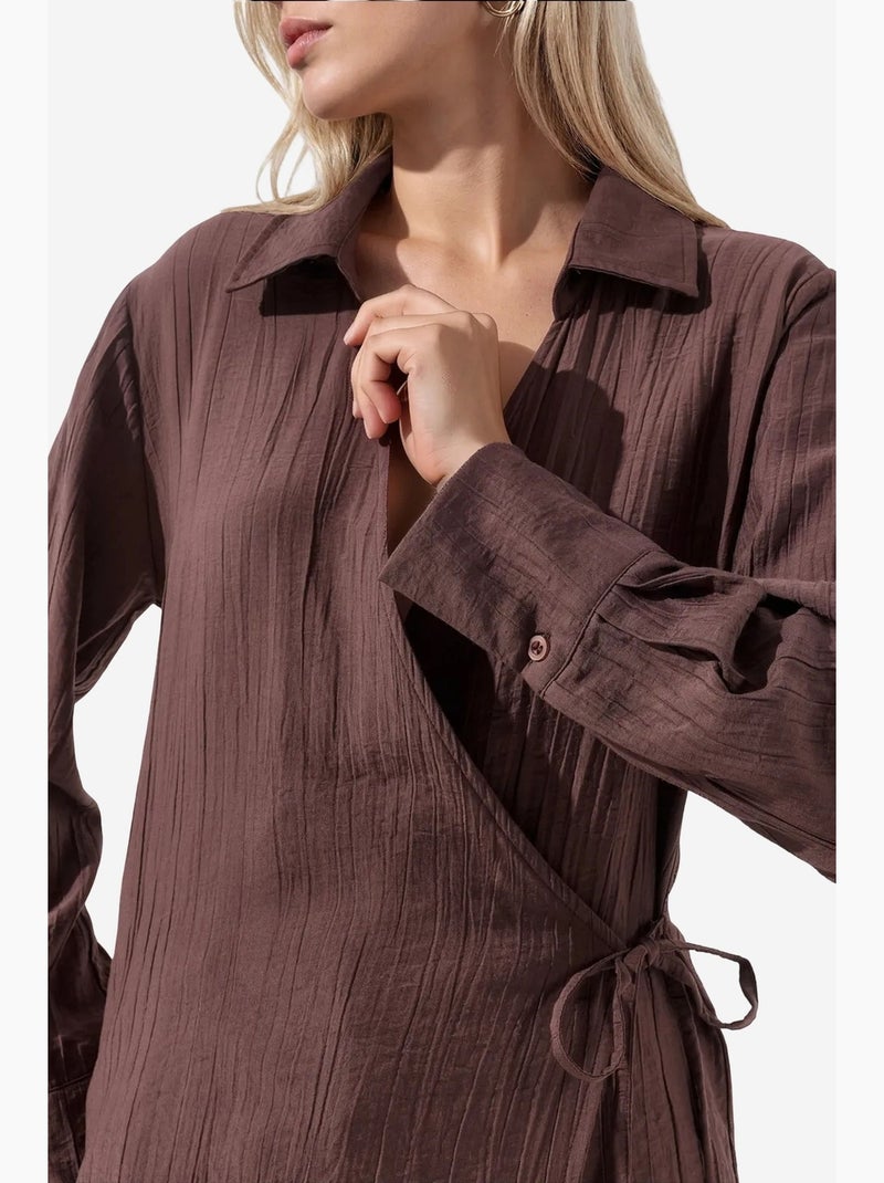 Camisa de poliéster para mujer busem Marrón chocolate - Kiabi