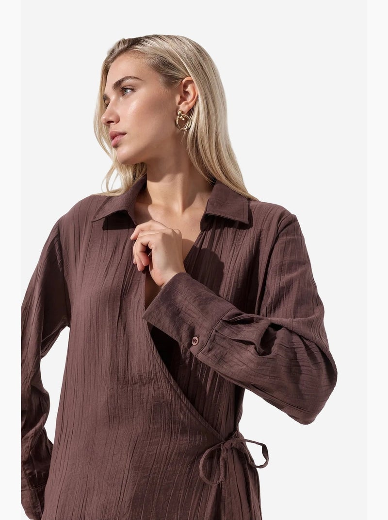 Camisa de poliéster para mujer busem Marrón chocolate - Kiabi