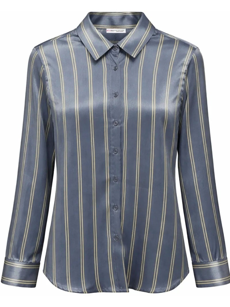 Camisa de poliéster para mujer mixray Azul marino - Kiabi