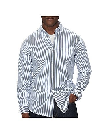 Camisa de Popelín a Rayas para Hombre Calvin Klein Jeans