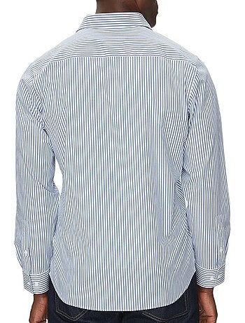 Camisa de Popelín a Rayas para Hombre Calvin Klein Jeans