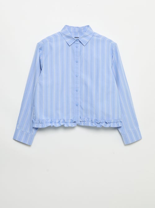Camisa de popelín con bajo con volantes - Kiabi Camisa de popelín con bajo con volantes - Kiabi