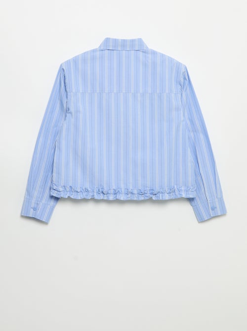 Camisa de popelín con bajo con volantes - Kiabi Camisa de popelín con bajo con volantes - Kiabi