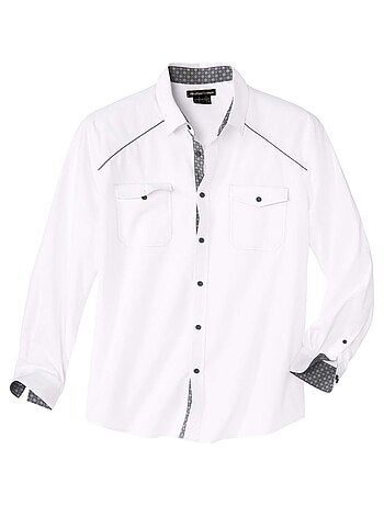 Camisa de popelín con cuello de puntas libres sun valley